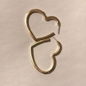 Heart shape hoop earrings